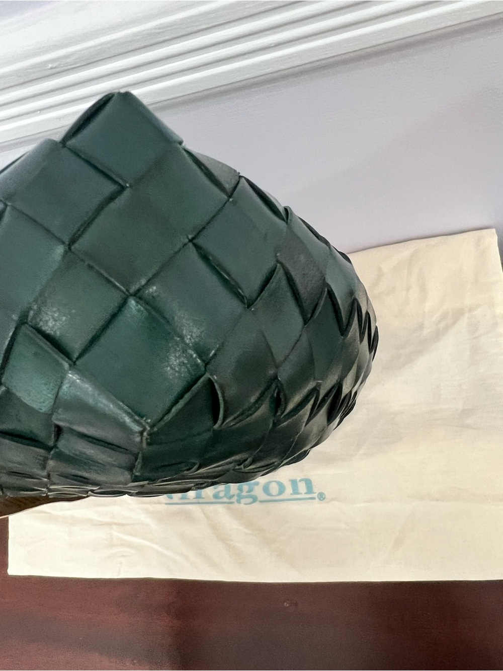 Dragon Diffusion The Rosanna Woven Bag Forest Green - Picture 8 of 14